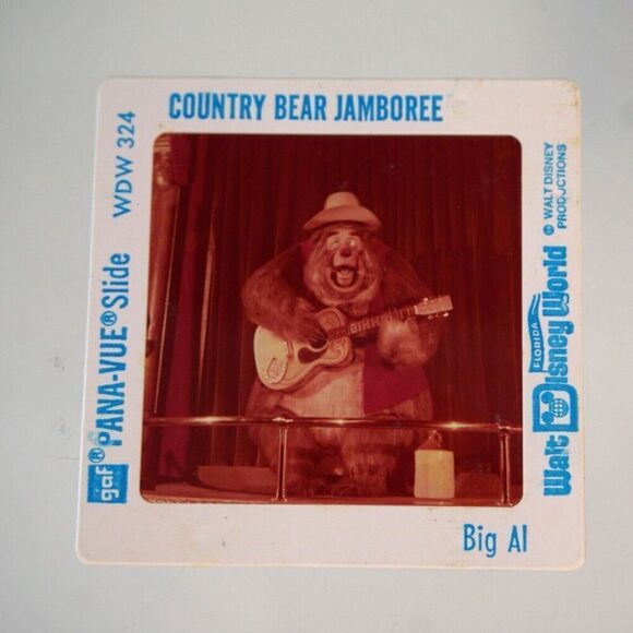 Vintage Lot of 5 Pana-Vue Film Slides Walt Disney World Country Bear Jamboree - Picture 2 of 6
